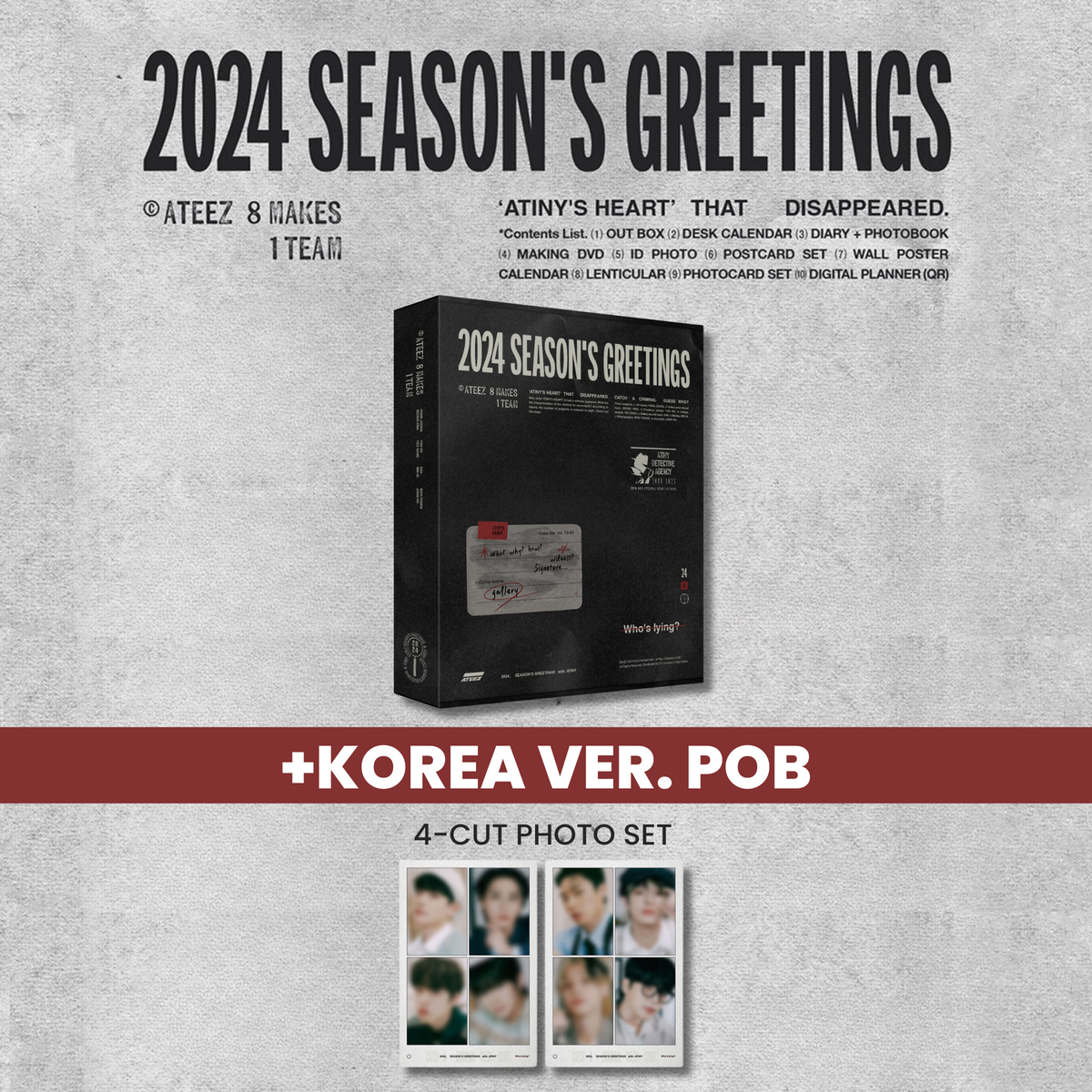 (KOREA VER.) ATEEZ (에이티즈) - 2024 SEASON’S GREETINGS (+POB)