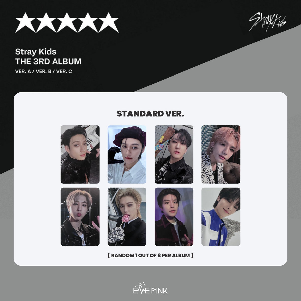 STRAY KIDS (스트레이키즈) 3RD ALBUM - [★★★★★ 5 STAR] (Standard Ver.) (+EXCLU