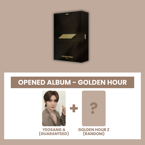 (KOREA VER.) ATEEZ (에이티즈) 10TH MINI ALBUM - [GOLDEN HOUR : PART.1] (GOLDEN HOUR: OPENED ALBUM) (A PHOTOCARD VER.)