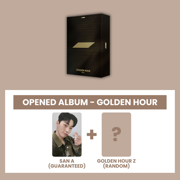 (KOREA VER.) ATEEZ (에이티즈) 10TH MINI ALBUM - [GOLDEN HOUR : PART.1] (GOLDEN HOUR: OPENED ALBUM) (A PHOTOCARD VER.)