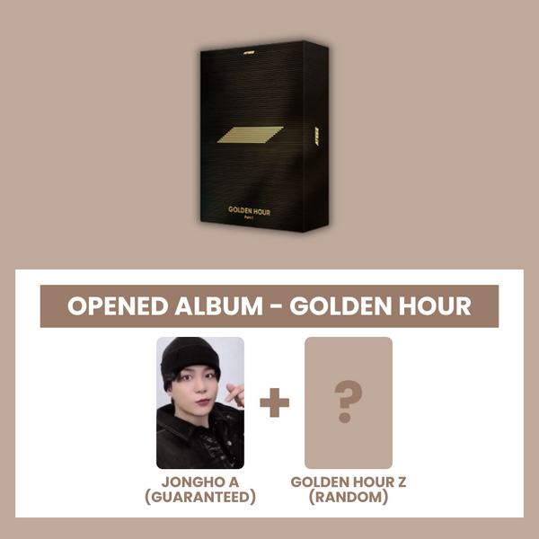 (KOREA VER.) ATEEZ (에이티즈) 10TH MINI ALBUM - [GOLDEN HOUR : PART.1] (GOLDEN HOUR: OPENED ALBUM) (A PHOTOCARD VER.)