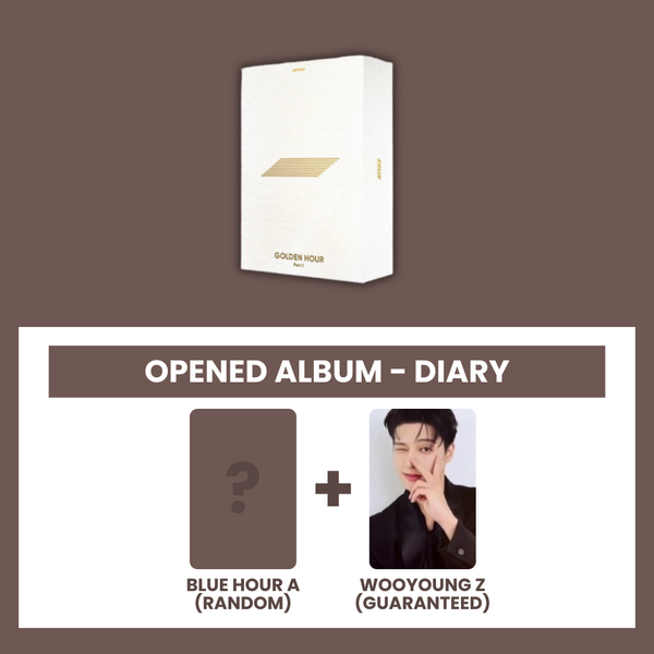 (KOREA VER.) ATEEZ (에이티즈) 10TH MINI ALBUM - [GOLDEN HOUR : PART.1] (DIARY.: OPENED ALBUM) (Z PHOTOCARD VER)