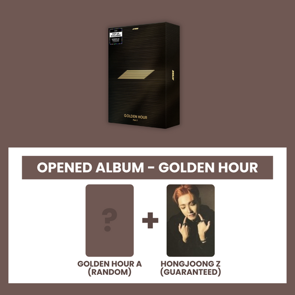 (KOREA VER.) ATEEZ (에이티즈) 10TH MINI ALBUM - [GOLDEN HOUR : PART.1] (GOLDEN HOUR.: OPENED ALBUM) (Z PHOTOCARD VER)