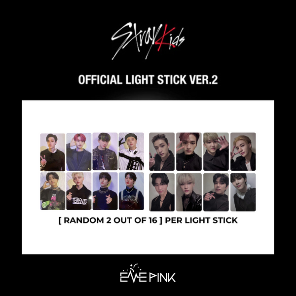 STRAY KIDS (스트레이키즈) - OFFICIAL LIGHT STICK VER.2 (+2 PHOTOCARDS)