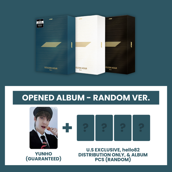 (U.S. VER.) ATEEZ (에이티즈) 10TH MINI ALBUM - [GOLDEN HOUR : PART.1] (BOX SET VER. + POP-UP EXCLUSIVE PHOTOCARD: OPENED ALBUM)