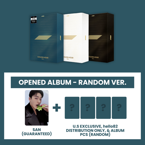 (U.S. VER.) ATEEZ (에이티즈) 10TH MINI ALBUM - [GOLDEN HOUR : PART.1] (BOX SET VER. + POP-UP EXCLUSIVE PHOTOCARD: OPENED ALBUM)