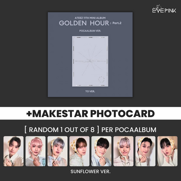 (KOR VER.) ATEEZ (에이티즈) 11TH MINI ALBUM - [GOLDEN HOUR : PART.2] (POCAALBUM VER. +EXCLUSIVE PHOTOCARD)