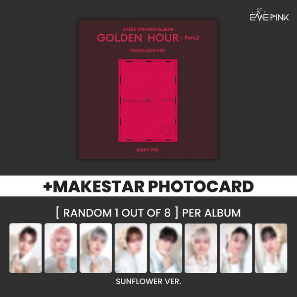 (KOR VER.) ATEEZ (에이티즈) 11TH MINI ALBUM - [GOLDEN HOUR : PART.2] (POCAALBUM VER. +EXCLUSIVE PHOTOCARD)