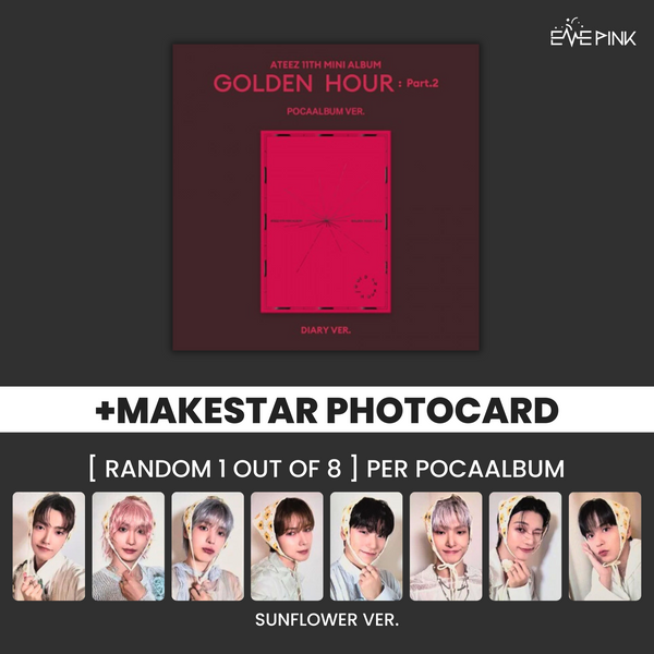 (KOR VER.) ATEEZ (에이티즈) 11TH MINI ALBUM - [GOLDEN HOUR : PART.2] (POCAALBUM VER. +EXCLUSIVE PHOTOCARD)