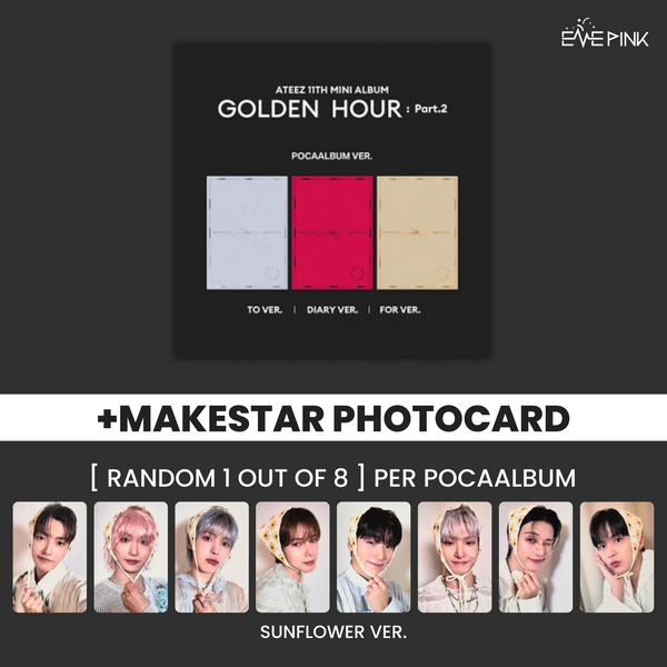 (KOR VER.) ATEEZ (에이티즈) 11TH MINI ALBUM - [GOLDEN HOUR : PART.2] (POCAALBUM VER. +EXCLUSIVE PHOTOCARD)