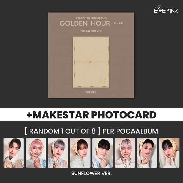 (KOR VER.) ATEEZ (에이티즈) 11TH MINI ALBUM - [GOLDEN HOUR : PART.2] (POCAALBUM VER. +EXCLUSIVE PHOTOCARD)