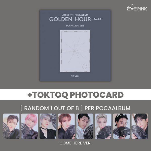 (KOR VER.) ATEEZ (에이티즈) 11TH MINI ALBUM - [GOLDEN HOUR : PART.2] (POCAALBUM VER. +EXCLUSIVE PHOTOCARD)