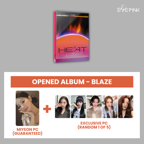 (G)I-DLE ((여자)아이들) SPECIAL ALBUM - [HEAT] (SLEEVE Ver.) (BLAZE VER. : OPENED ALBUM) (+EXCLUSIVE PHOTOCARD)