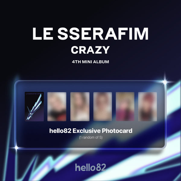 (U.S. VER.) LE SSERAFIM (르세라핌) 4TH MINI ALBUM - [CRAZY] (+hello82 EXCLUSIVE PHOTOCARD)