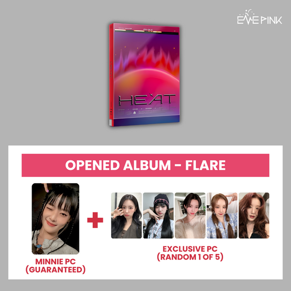 (G)I-DLE ((여자)아이들) SPECIAL ALBUM - [HEAT] (SLEEVE Ver.) (FLARE VER. : OPENED ALBUM) (+EXCLUSIVE PHOTCARD)