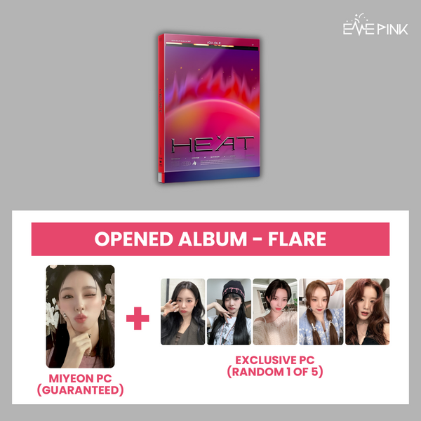 (G)I-DLE ((여자)아이들) SPECIAL ALBUM - [HEAT] (SLEEVE Ver.) (FLARE VER. : OPENED ALBUM) (+EXCLUSIVE PHOTCARD)