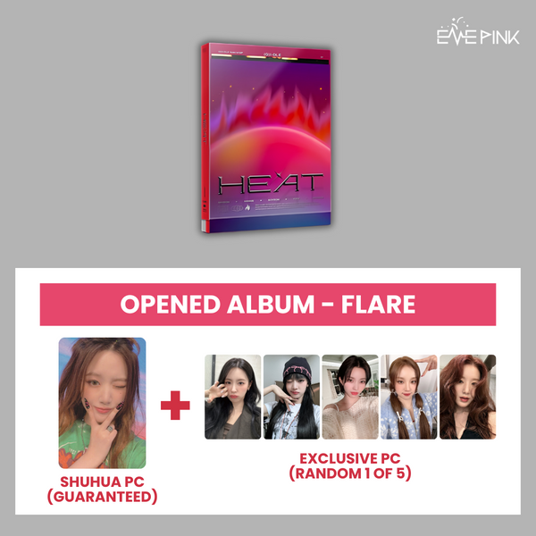 (G)I-DLE ((여자)아이들) SPECIAL ALBUM - [HEAT] (SLEEVE Ver.) (FLARE VER. : OPENED ALBUM) (+EXCLUSIVE PHOTCARD)