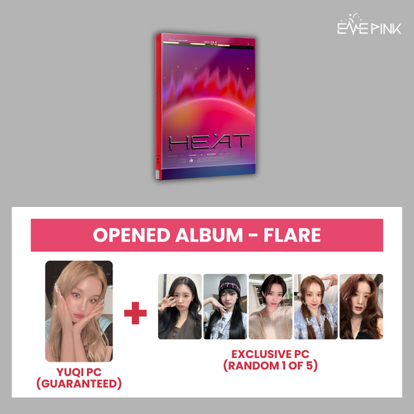 (G)I-DLE ((여자)아이들) SPECIAL ALBUM - [HEAT] (SLEEVE Ver.) (FLARE VER. : OPENED ALBUM) (+EXCLUSIVE PHOTCARD)