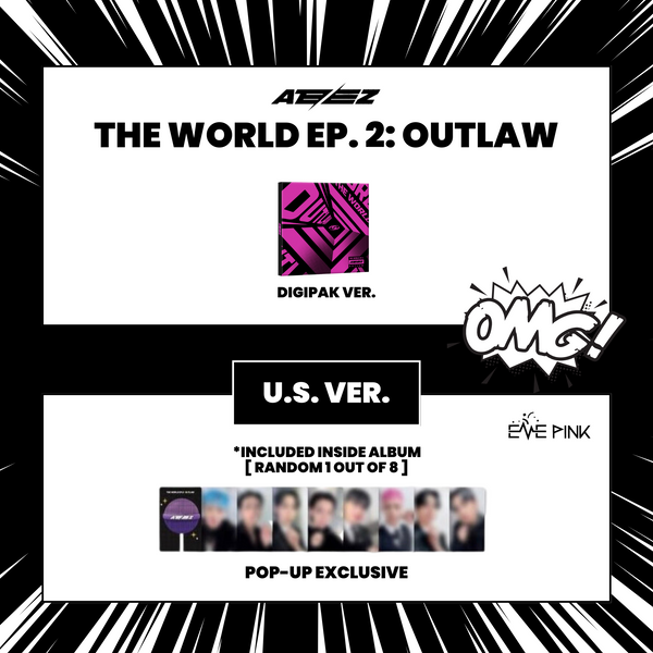 (US VER.) ATEEZ ALBUM - [THE WORLD EP.2 : OUTLAW] (DIGIPAK VER. + POP-UP EXCLUSIVE PHOTOCARD)