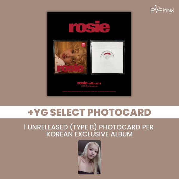 ROSÉ (로제) 1ST STUDIO ALBUM - [rosie] (KR Exclusive + YG SELECT GIFT)