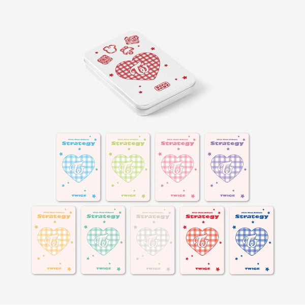 [PRE-ORDER] TWICE (트와이스) STRATEGY POP-UP In SEOUL MD - [Tincase Photocard Set] (+JYP POB)