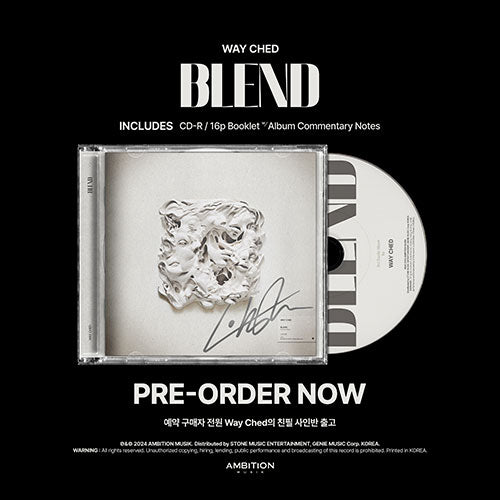 [PRE-ORDER] WAY CHED (웨이체드) ALBUM- [BLEND] (SIGNED CD)