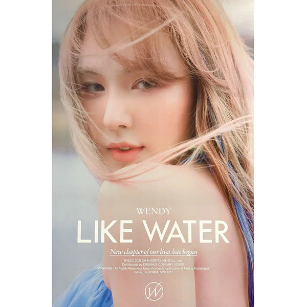 WENDY (RED VELVET) - LIKE WATER (CASE VER) OFFICIAL POSTER - CONCEPT 1