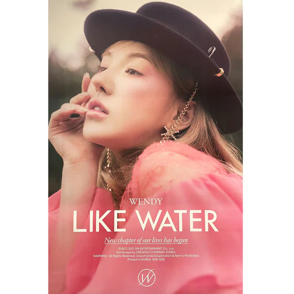 WENDY (RED VELVET) - LIKE WATER (PHOTOBOOK VER) OFFICIAL POSTER - CONCEPT 1