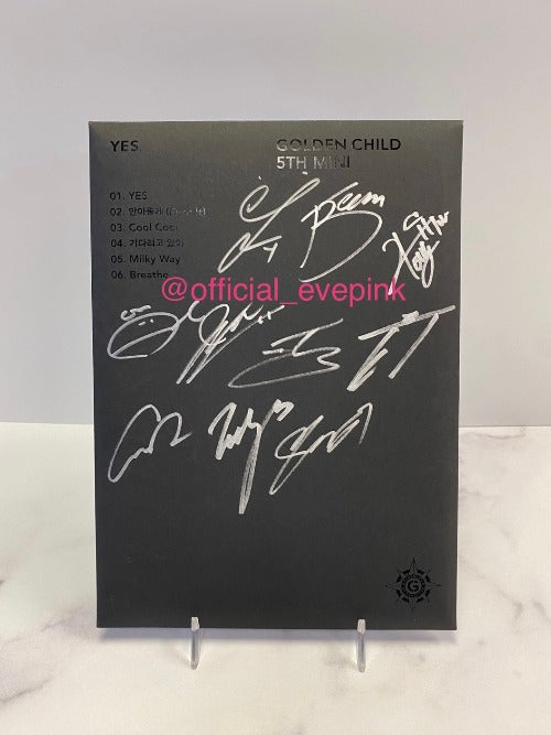 AUTOGRAPHED CD] Golden Child (골든차일드) 5TH MINI ALBUM - [YES.] (ONLINE – EVE  PINK K-POP