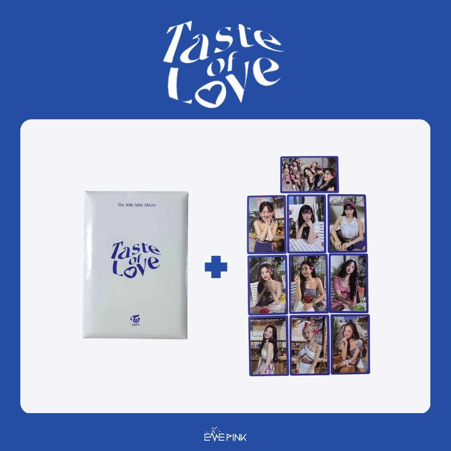 TWICE [TASTE OF LOVE] 10th Mini Album TASTE CD+Photo Book+8 Card+Pre-Order