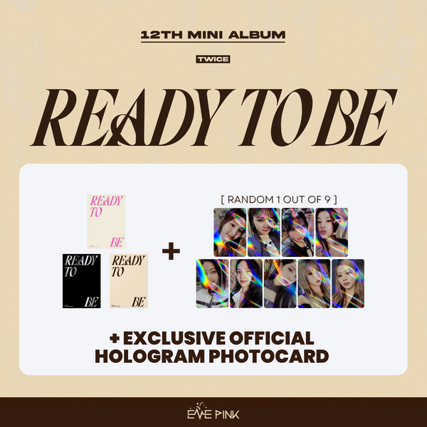 TWICE (트와이스) 12TH MINI ALBUM - [READY TO BE] (+ HOLOGRAM PHOTOCARD)